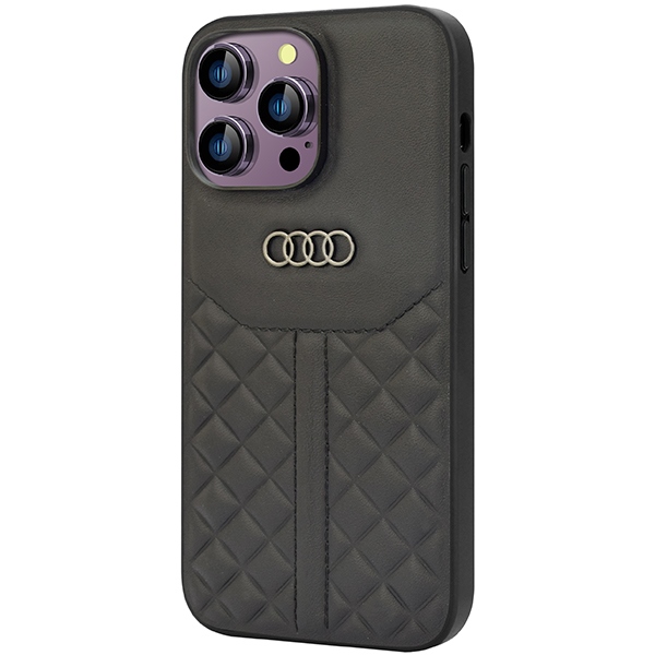 Оригинальный кожаный чехол Audi для iPhone 14 Pro Max 6.7\" - черный...