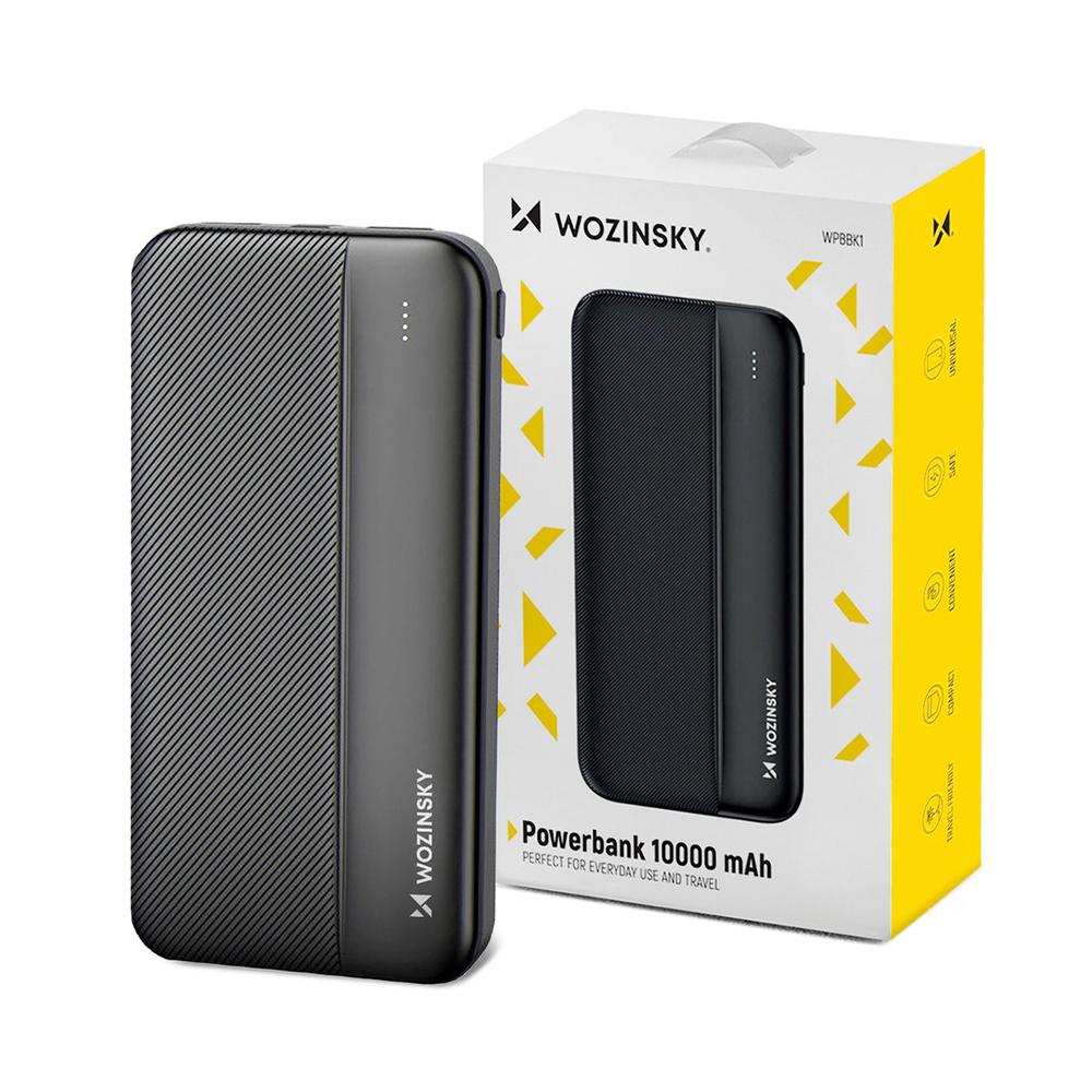 Wozinsky powerbank Li-Po 10000mAh 2 x USB black (WPBBK1)