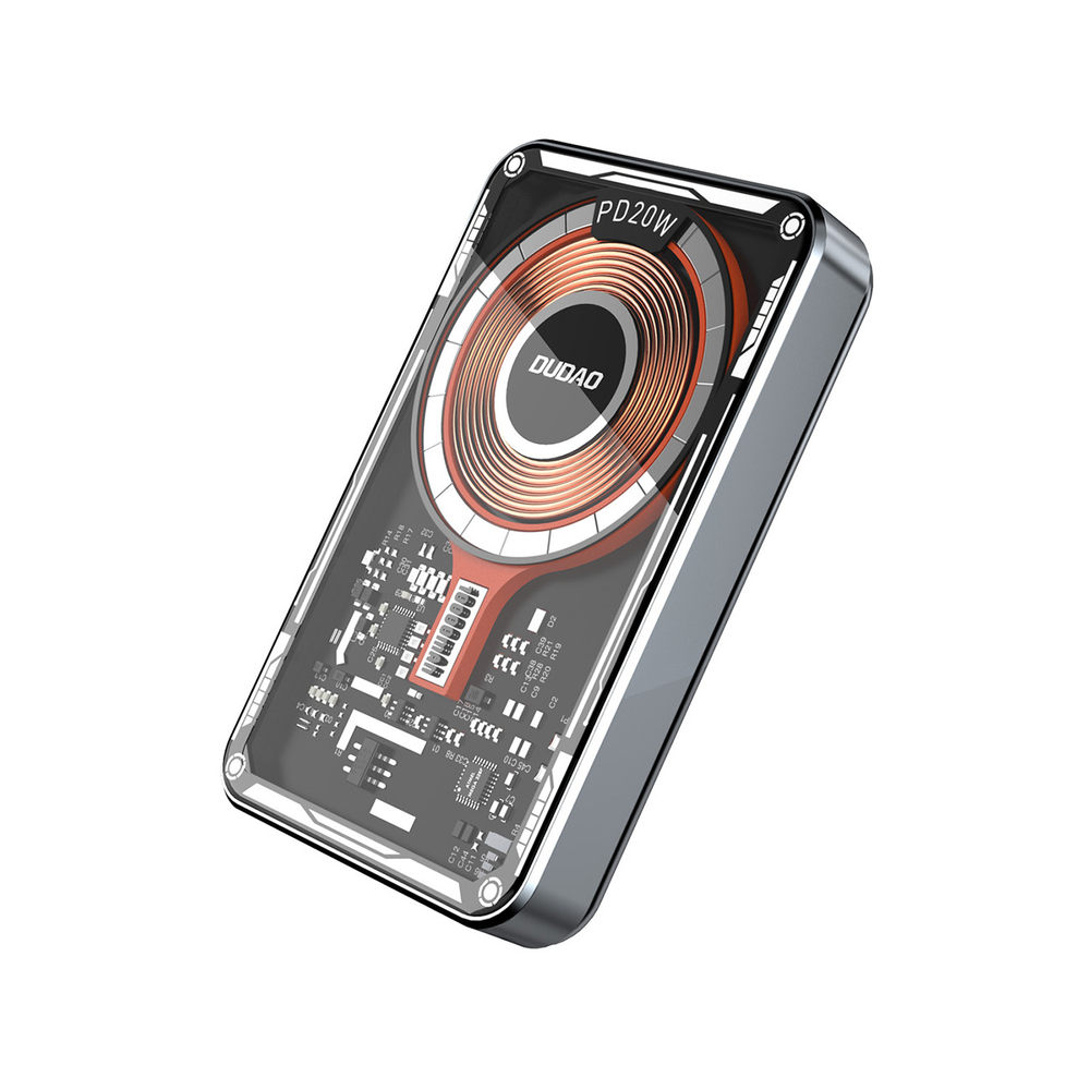 Dudao TGK1 ārējā baterija ar MagSafe bezvadu lādētāju 20W 10000mAh melna (TGK1-black) | Power Bank With Wireless...