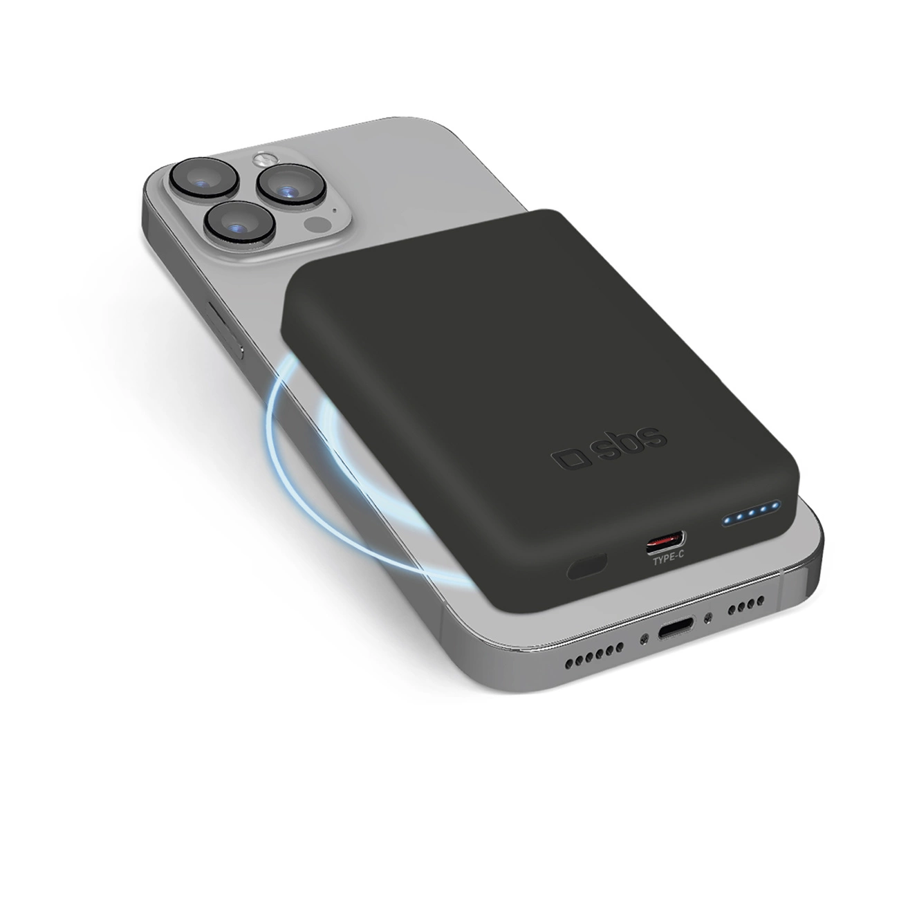 Беспроводной повербанк SBS TEBB5000MAG1CK 5000 мАч USB-C, совместим с MagSafe –...