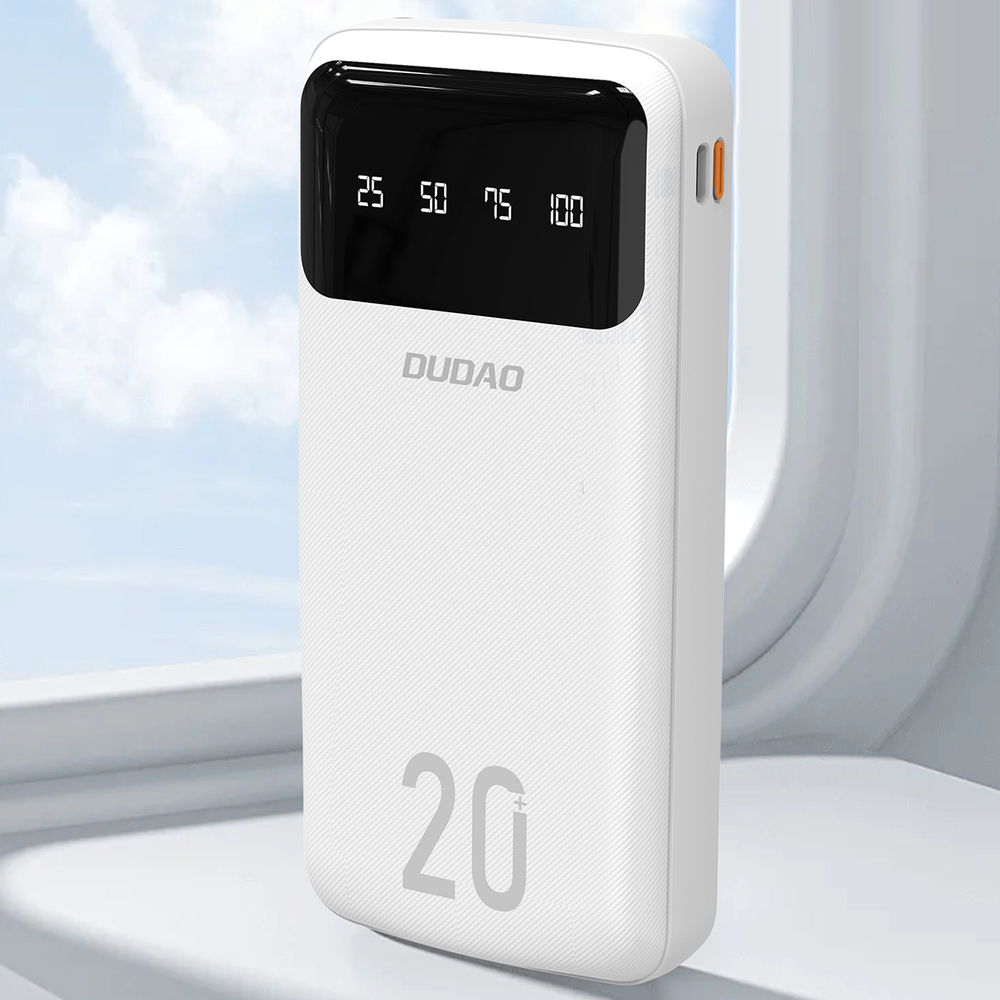 Внешний аккумулятор Dudao K6Pro+ 20000mAh с 4 кабелями, белый