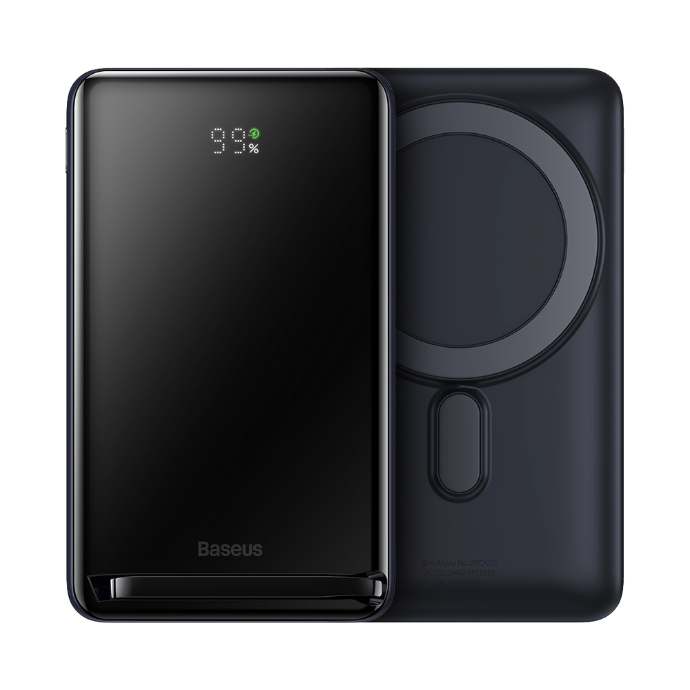 Baseus Magnetic Bracket Powerbank 10000mAh 20W with MagSafe - Dark Blue + USB-C Cable 60W 0.5m