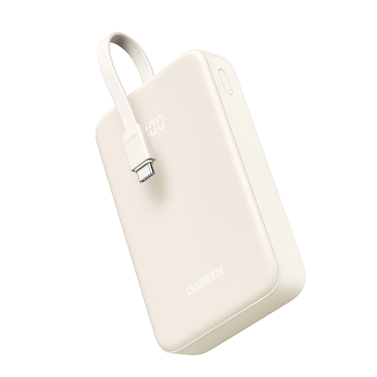 Ugreen PB505 Powerbanka 20000mAh 22.5W ar USB-C, USB-A un iebūvētu USB-C kabeli - Balta | Powerbank Built-In Cable...