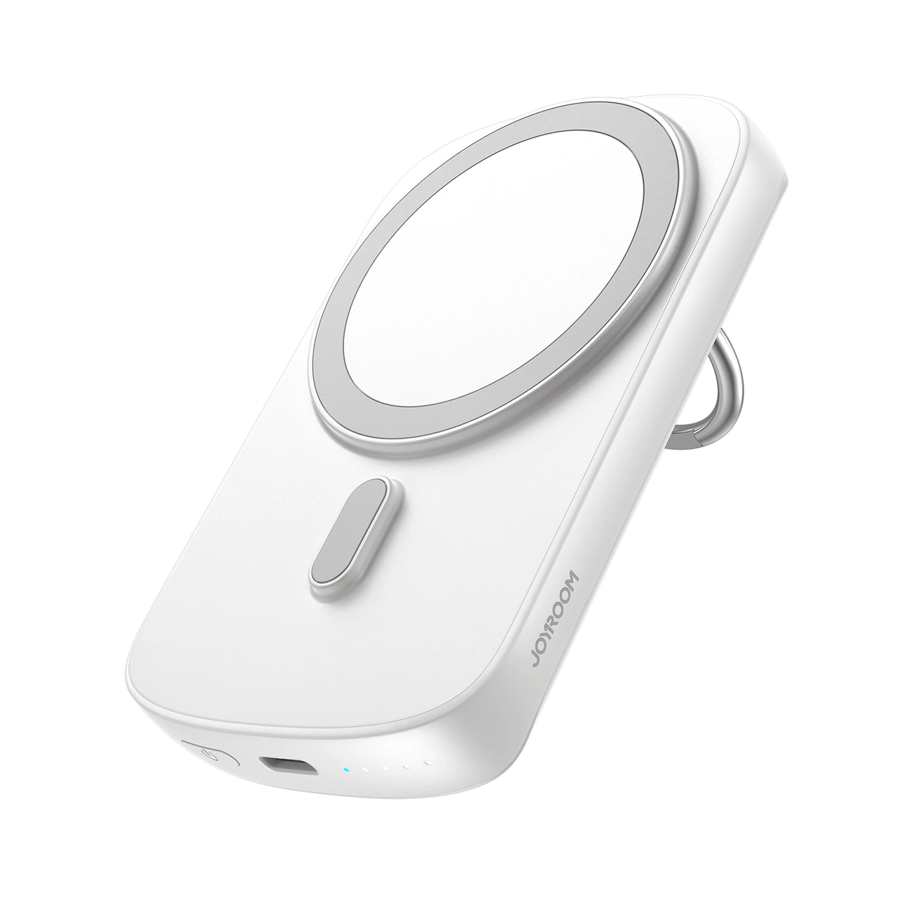 Joyroom induktīvā power banka 6000mAh ar gredzenu un statīvu līdz 20W, balta (JR-W030) | Inductive Bank With Ring...