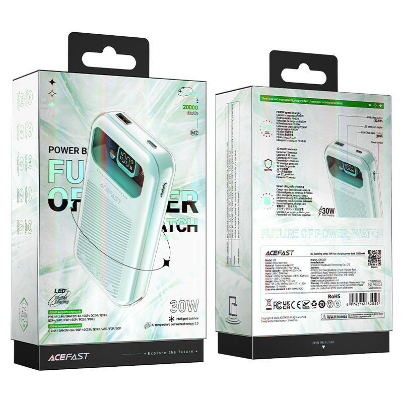 Acefast powerbank 20000mAh Sparkling Series fast charging 30W green (M2)