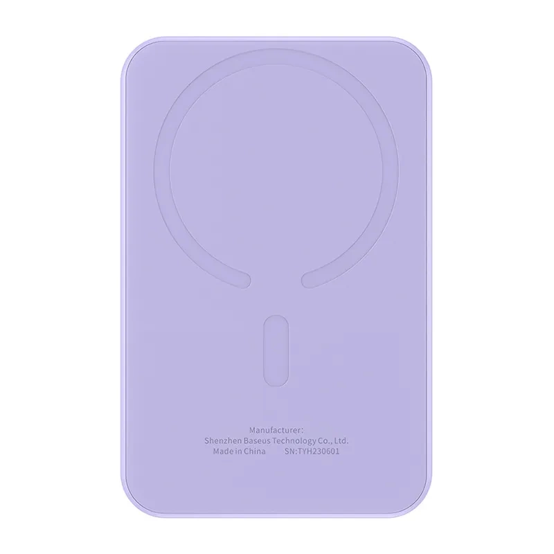 Baseus mini portatīvais lādētājs 5000mAh 20W + USB-C kabelis (20V/3A) - violets | Power Bank Cable Purple