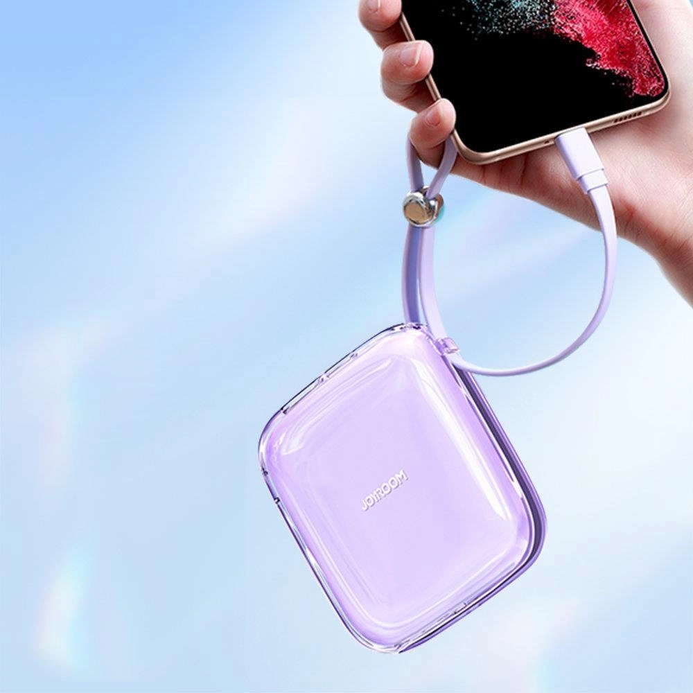 Portatīvais lādētājs Joyroom JR-L004 10000mAh USB-C USB-A - violets | Powerbank Purple