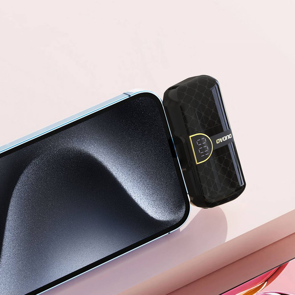 Внешний аккумулятор Dudao K20SL 5000мАч с разъёмами Lightning / USB-C - черный