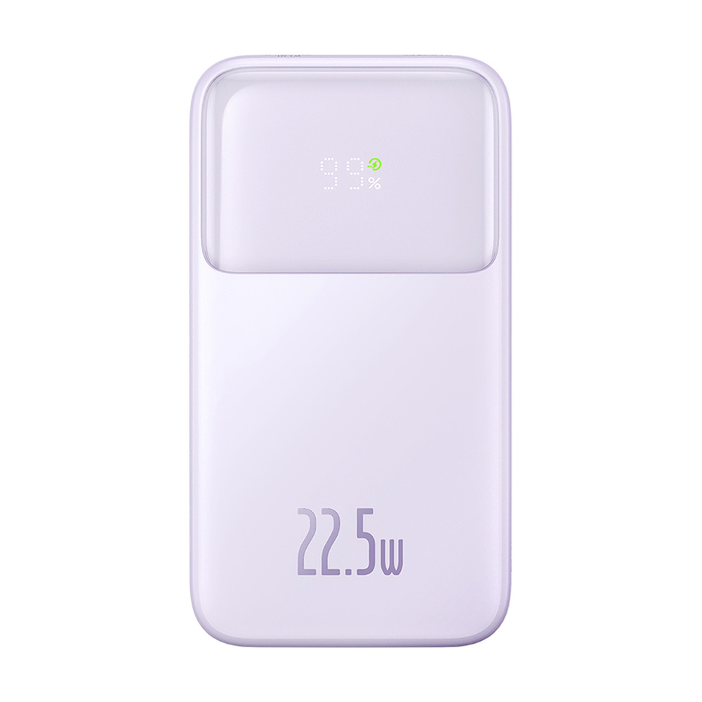 Baseus Comet Series powerbank with display 10000mAh 22.5W - purple + USB-A / USB-C cable