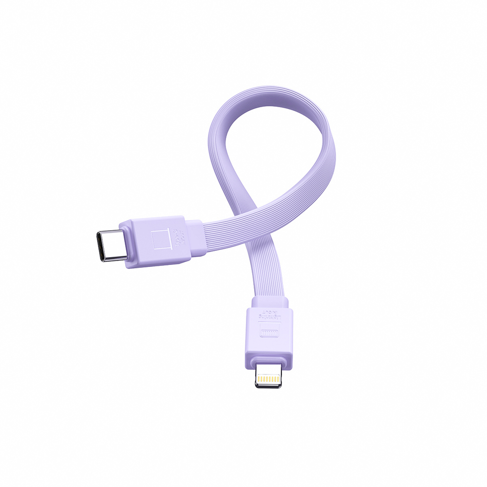 Powerbank Joyroom JR-PBM01 magnetic 10000mAh 20W with stand + Lightning cable - USB-C - purple