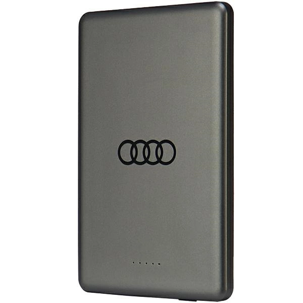 Powerbank Audi Big Logo MagSafe induktīvais 15W 5000mAh – pelēks | Inductive - Gray