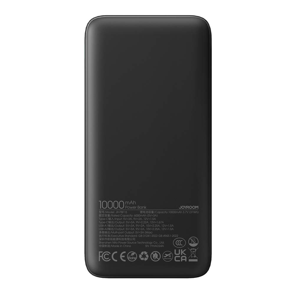 Powerbank Joyroom JR-PBF15 10000mAh USB-C USB-A 22.5W - black