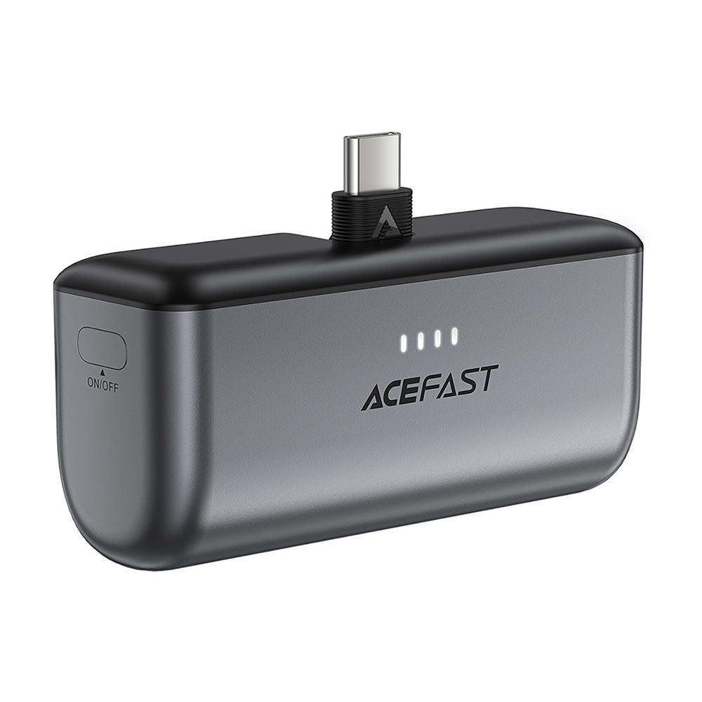 Powerbanka Acefast M9 5000mAh USB-C (vīrietis) / (sieviete) PD 20W - melna | Powerbank (Male) (Female) Black