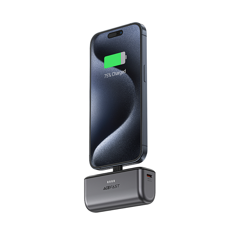 Powerbank Acefast M9 5000mAh USB-C (male) / USB-C (female) PD 20W - black