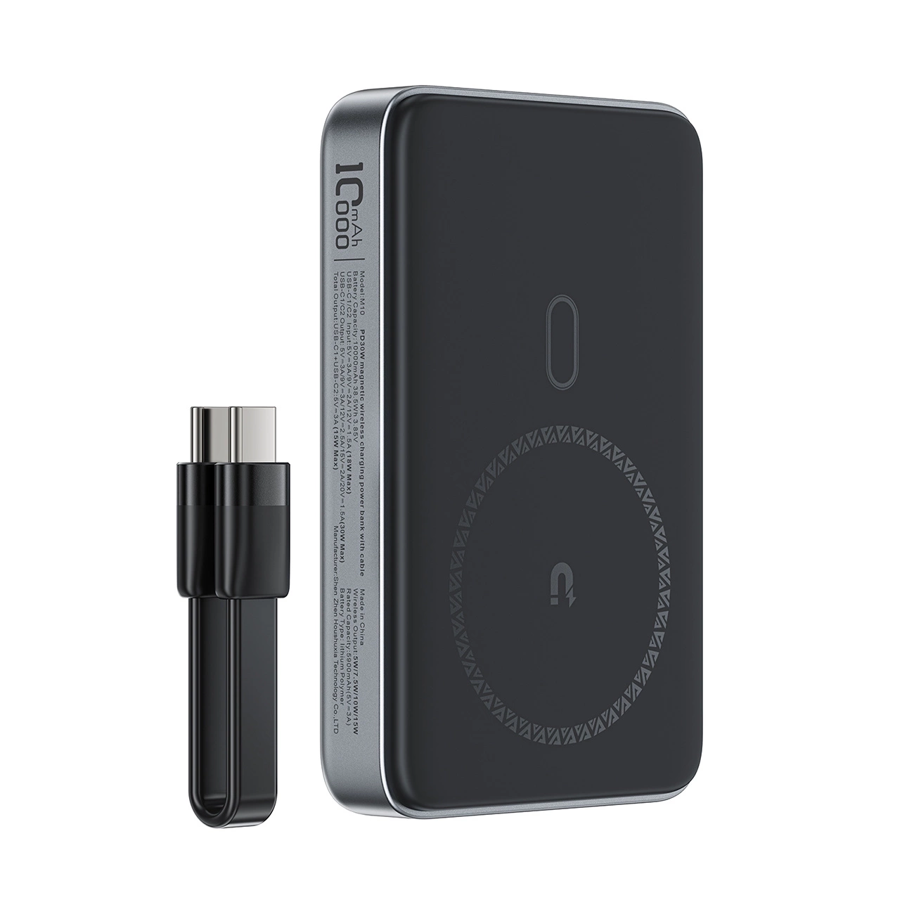 Acefast M10 Magnetic Power Bank 10000mAh 30W PD, Black