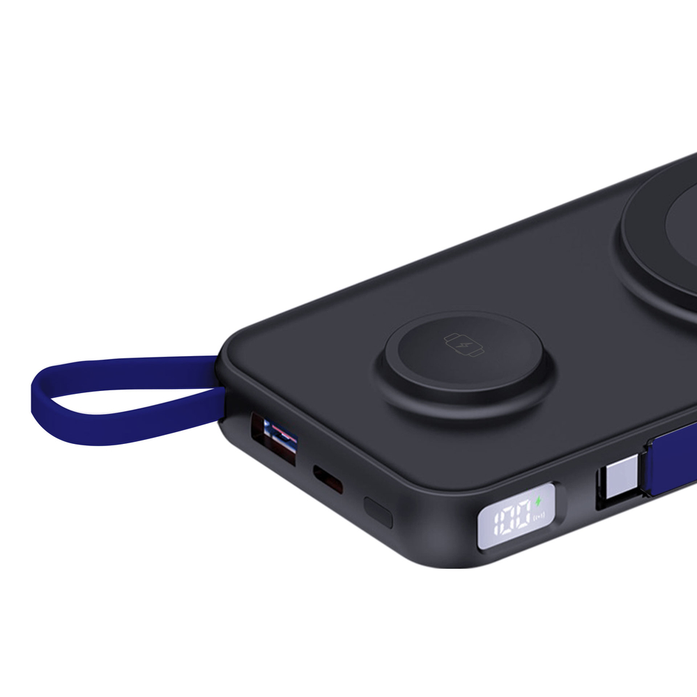 Ārējais akumulators 3mk PastelUp 10000mAh 22.5W USB 1A1C, Melns