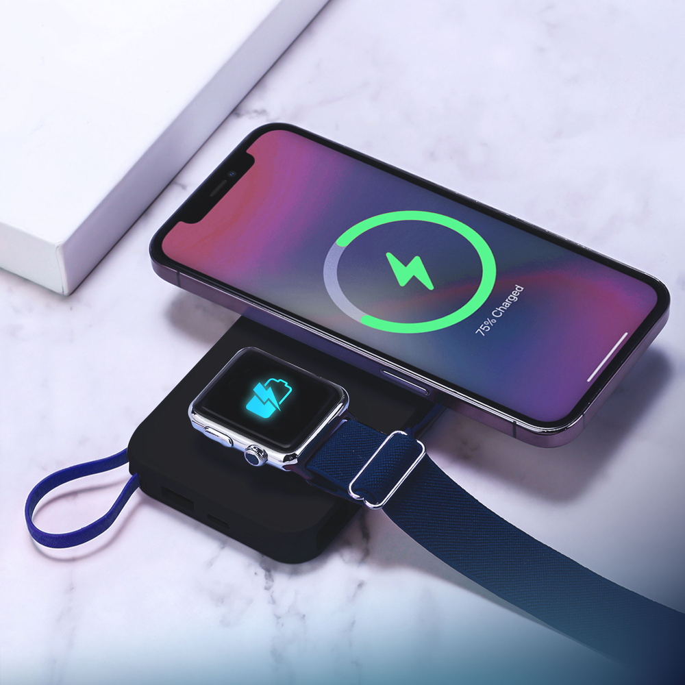 Ārējais akumulators 3mk PastelUp 10000mAh 22.5W USB 1A1C, Melns
