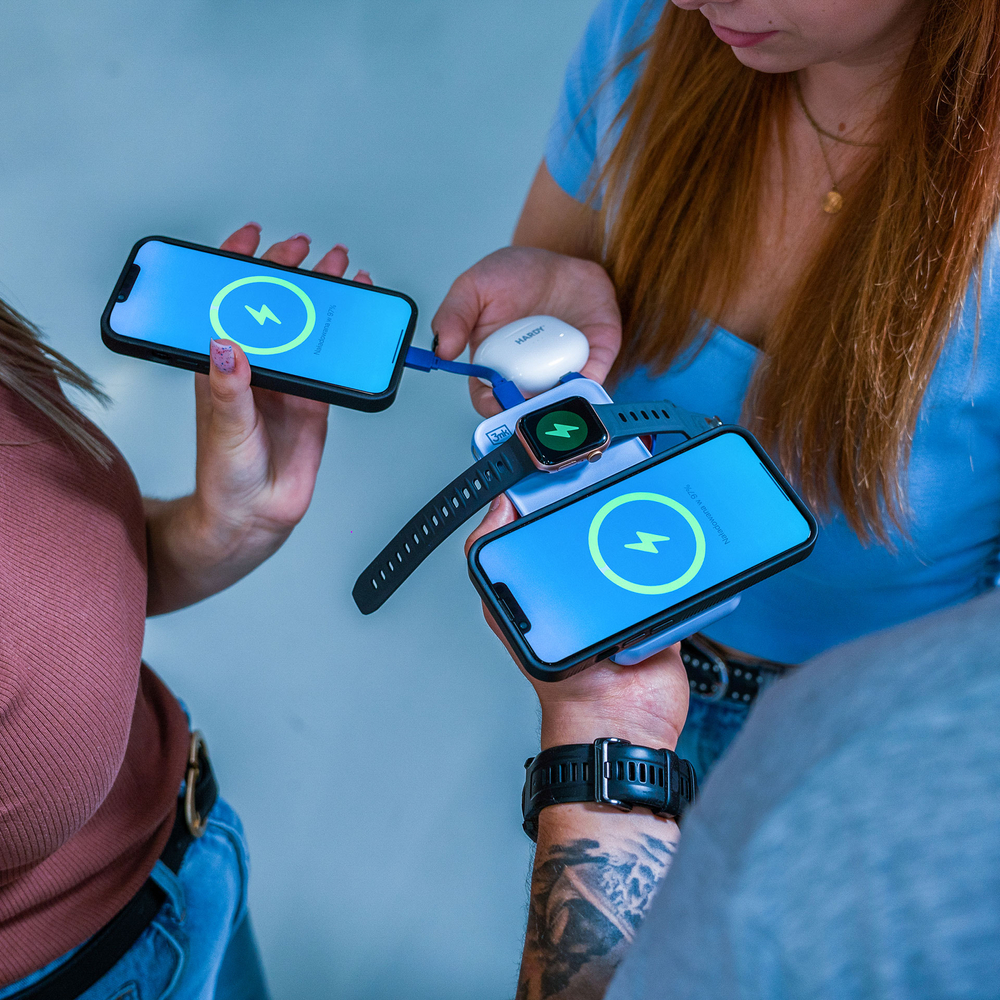 Ārējais akumulators 3mk PastelUp 10000mAh 22.5W USB 1A1C, Melns