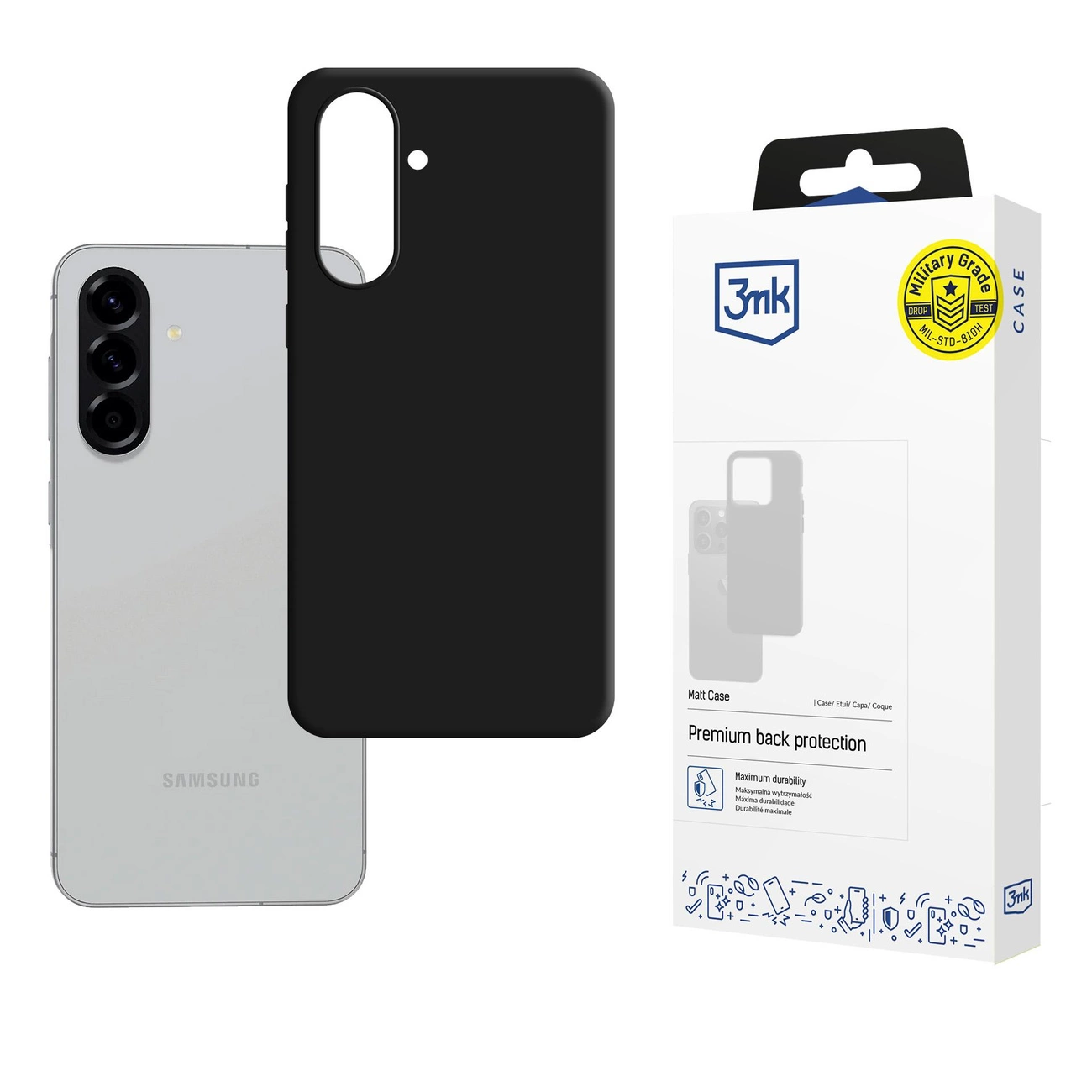 3mk Samsung Galaxy A36 5G vāciņš Matt Case, melns