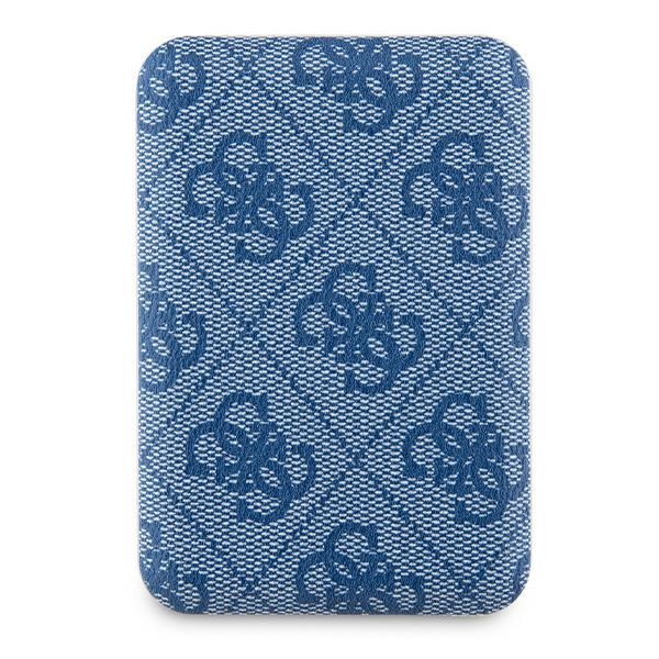 Guess 5000mAh 15W Wireless Power Bank 4G Leather Metal Logo, Blue