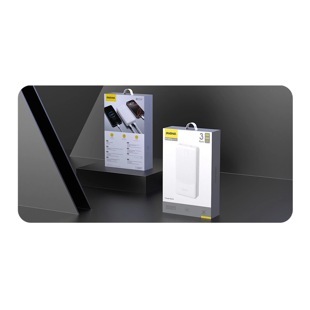 Powerbank Dudao K10Pro 2.4A 20000mAh 2 x USB-A - black