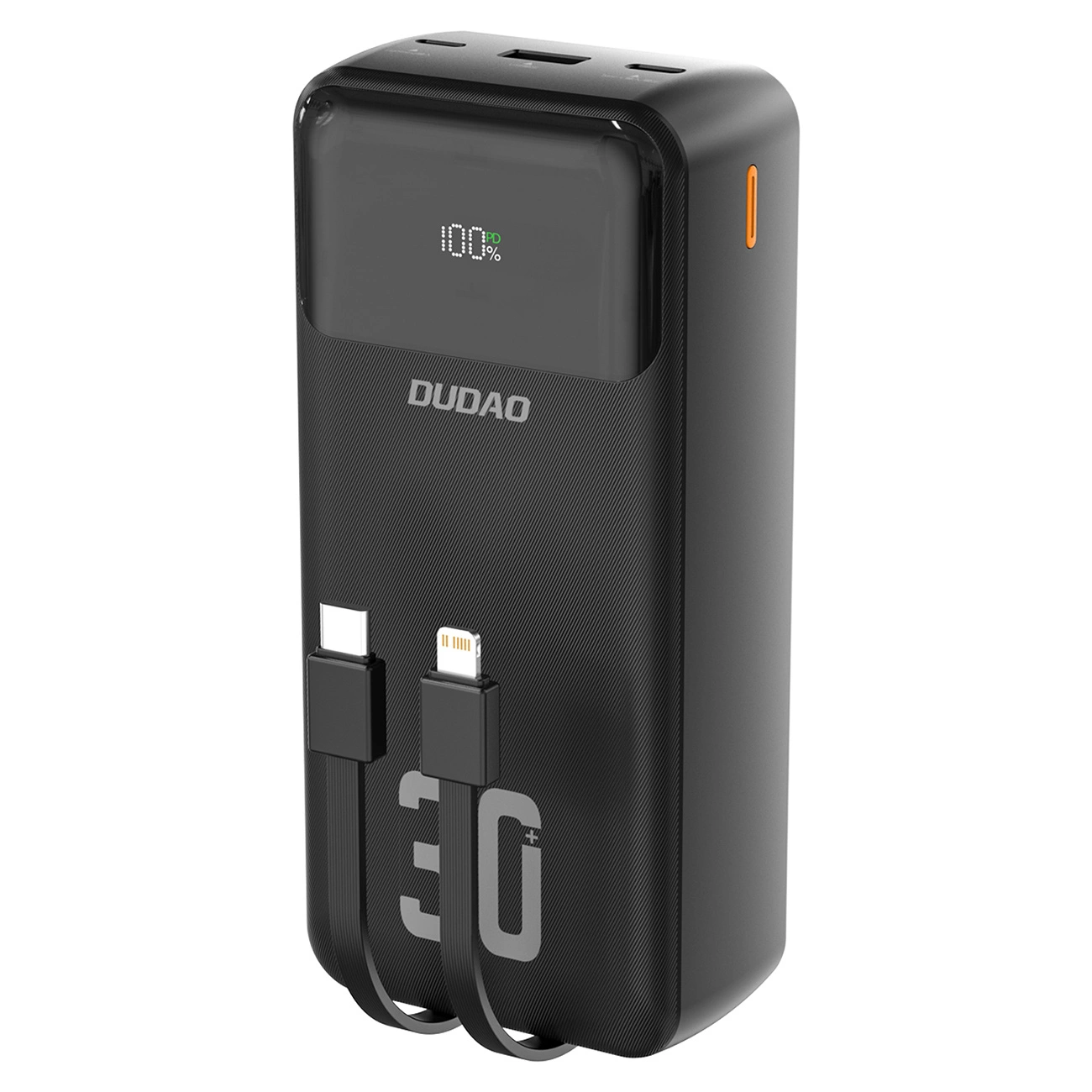 Внешний аккумулятор Dudao K15MAX 30000mAh PD 22.5W с встроенными кабелями -...