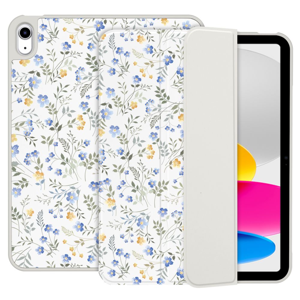 Apple iPad 11\'\' (2025) (A3355, A3356, A3354) Tech-Protect SC Pen Protective Cover Case, Daisies with Leaves |...