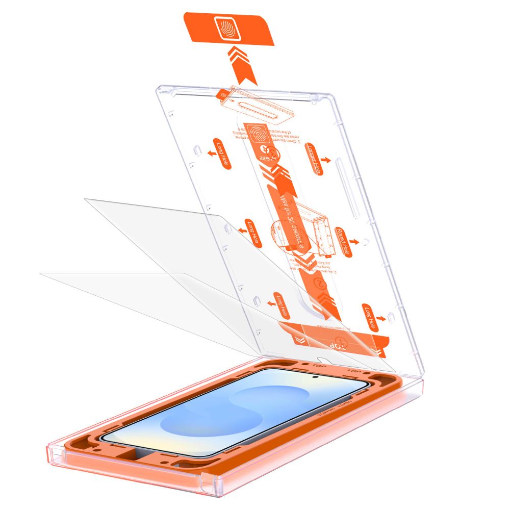 Защитное стекло Tech-Protect Quick Set+ для Samsung Galaxy S25 (2 шт.), прозрачное
