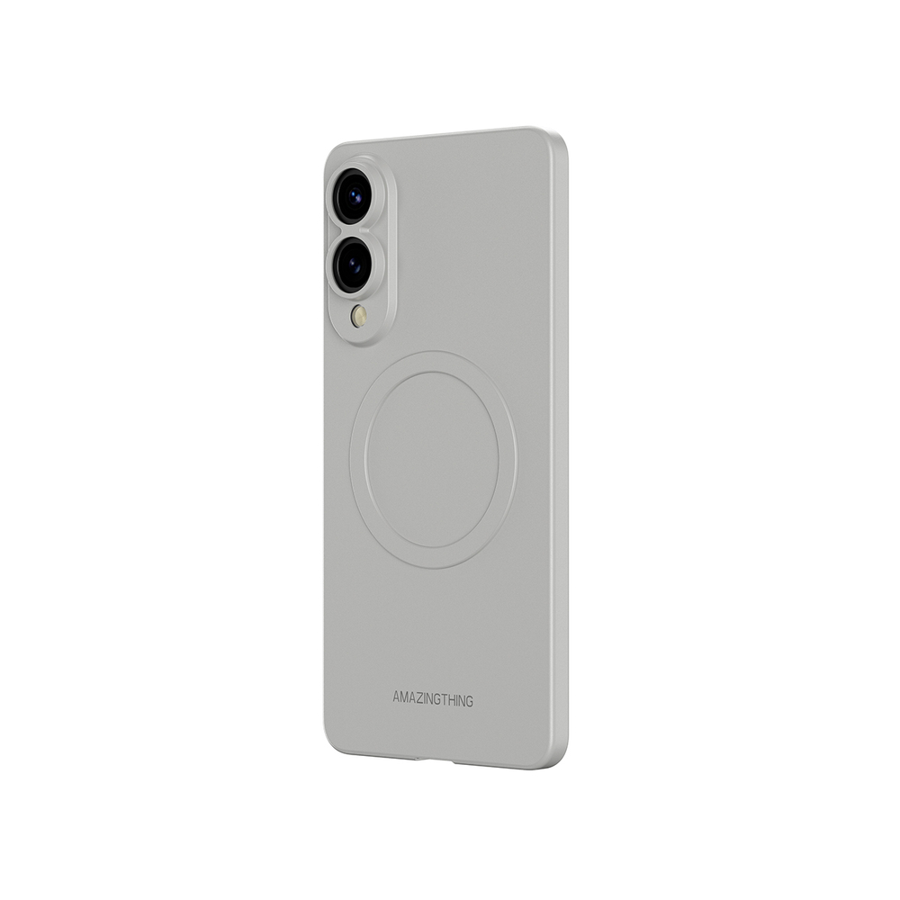 Чехол AmazingThing Minimal Air Case для Samsung Galaxy S25 Edge с магнитным кольцом, серый