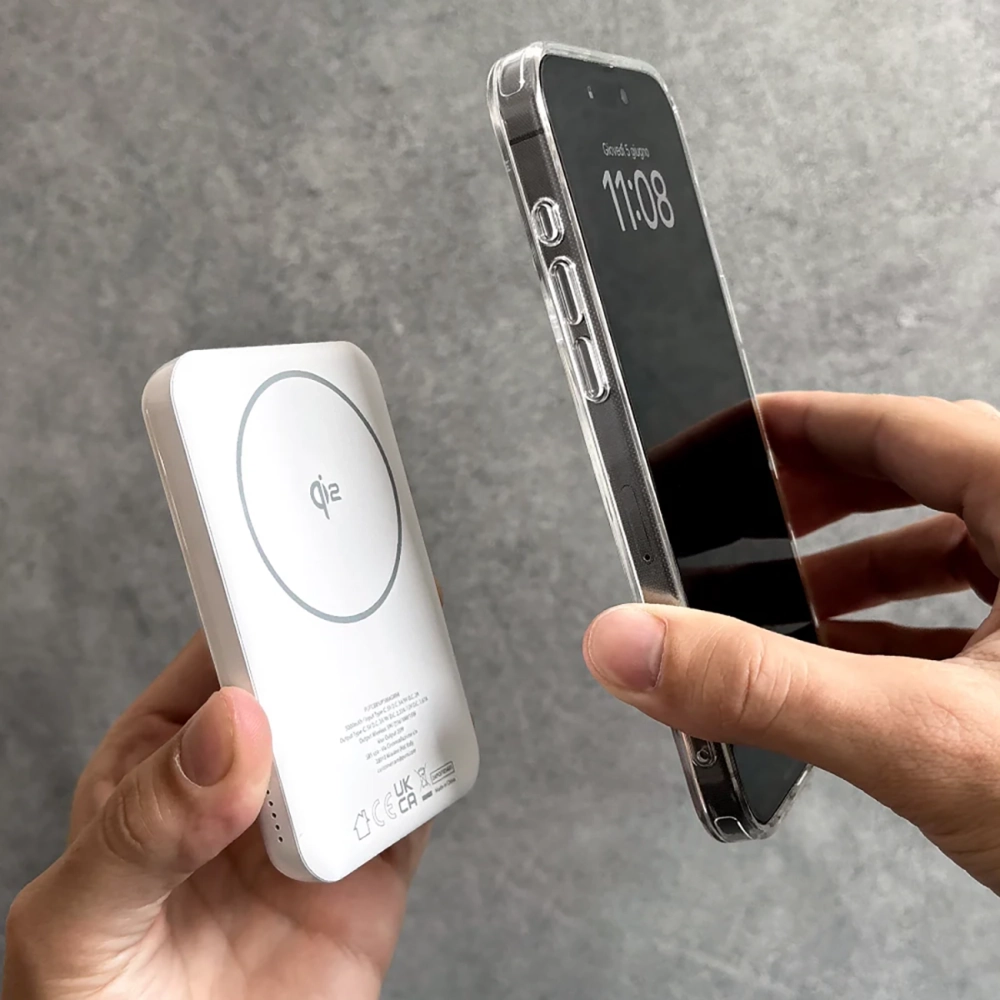 Внешний аккумулятор Puro Mag Plus 5000mAh 20W Qi2 с поддержкой MagSafe, белый