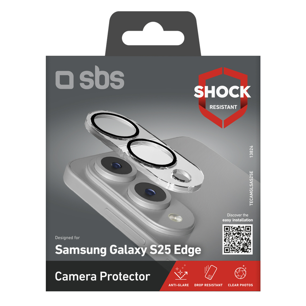 Sbs Samsung Galaxy S25 Edge kameras objektīva aizsargstikls, caurspīdīgs