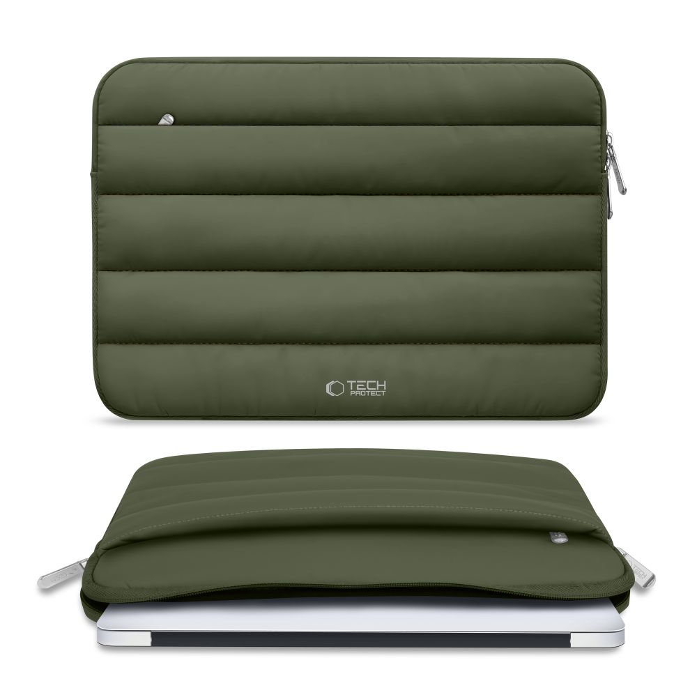 Tech-Protect Fluffy klēpjdatora soma 15-16\", zaļa