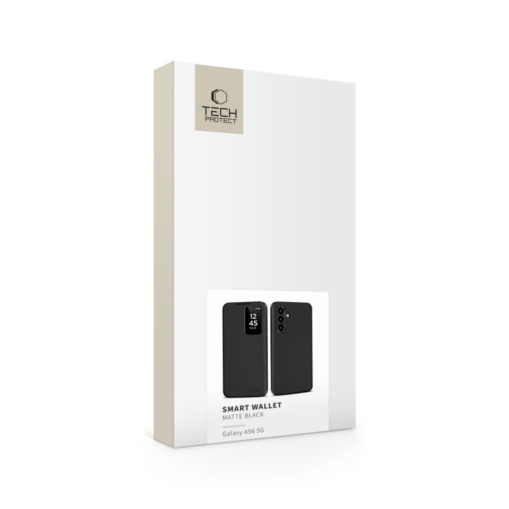 Чехол-кошелек Tech-Protect Smart для Samsung Galaxy A56 5G - Матовый черный