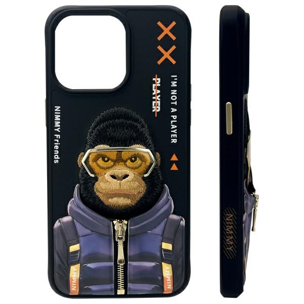 Nimmy Cool&Cute 2.0 Monkey vāciņš Apple iPhone 15 Pro Max, Melns