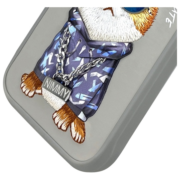 Nimmy iPhone 15 Pro Max Case Glasses Cool Cat, Gray