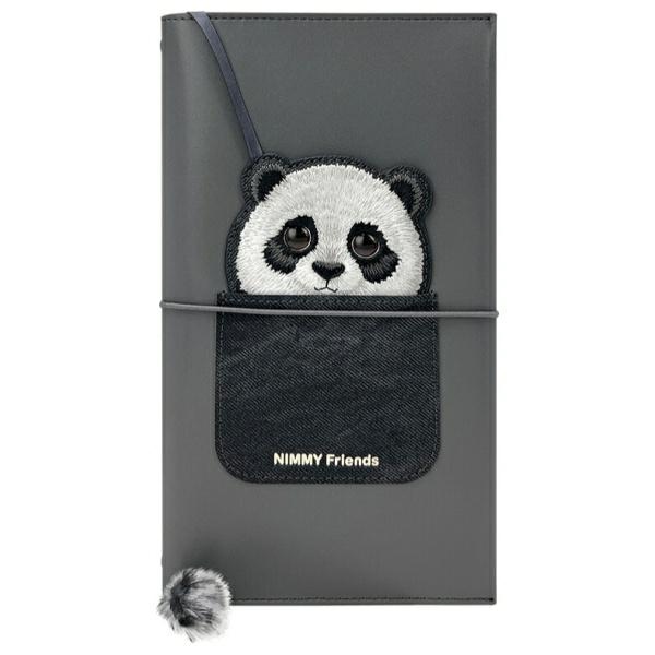 Nimmy Big Eyed Pet 2.0 Panda 2-in-1 Notebook + Pen Set, Black