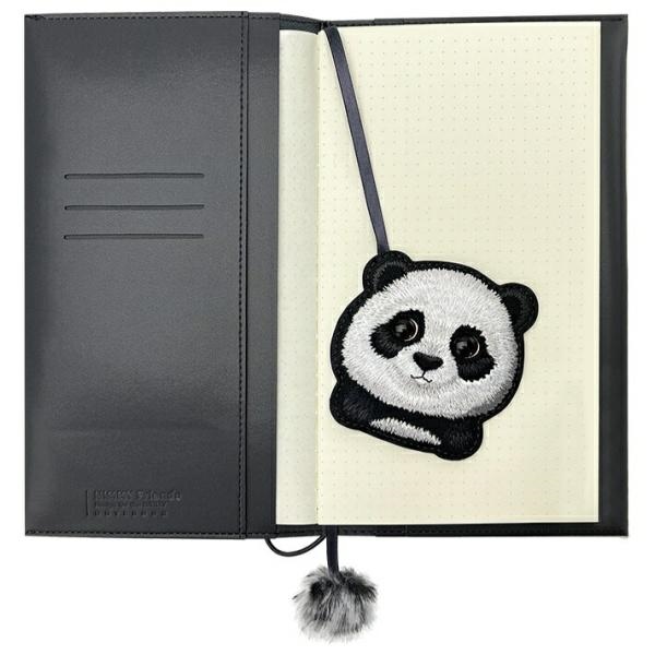 Nimmy Big Eyed Pet 2.0 Panda 2-in-1 Notebook + Pen Set, Black