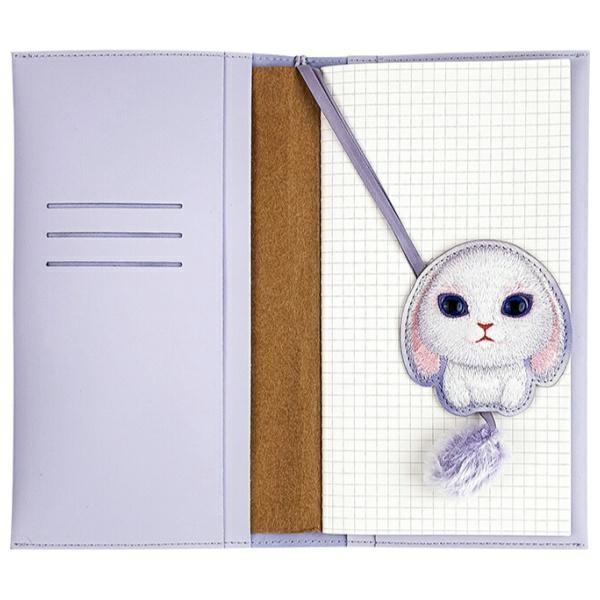 Nimmy Big Eyed Pet 2.0 Rabbit piezīmju grāmatiņa un pildspalva, violeta