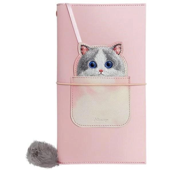 Nimmy 2in1 notebook + pen pink Big Eyed Pet 2.0 Cat set