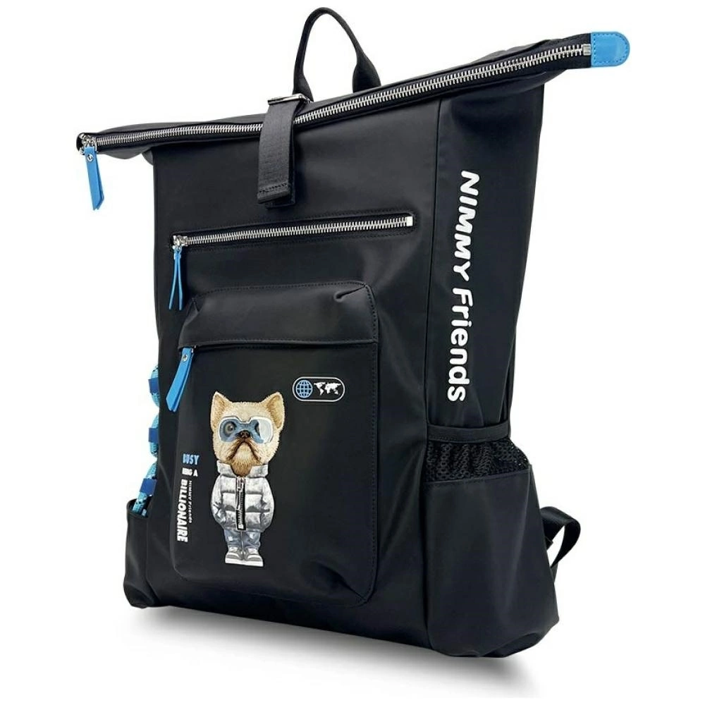 Nimmy Cool&Cute 2.0 Dog klēpjdatora mugursoma - melna | Laptop Backpack Black
