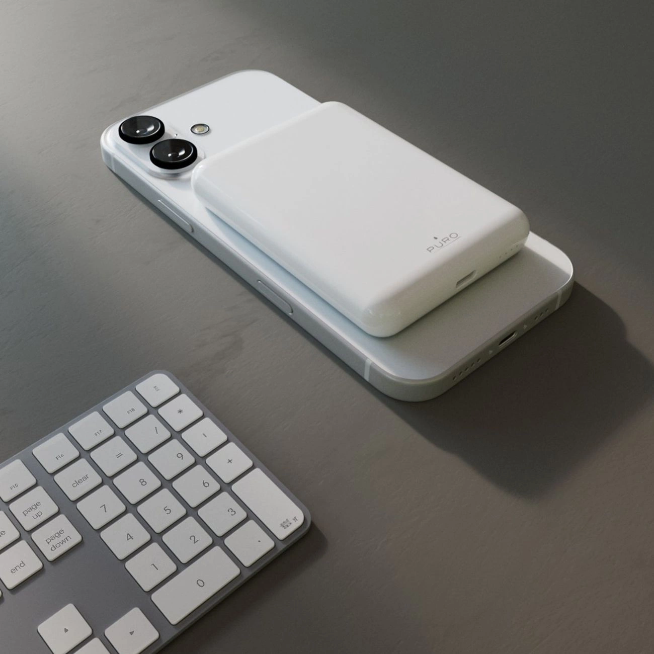 Puro Power Mag Power Bank 5000mAh 20W MagSafe, White