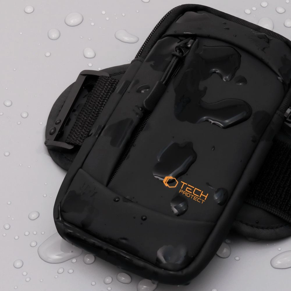 Tech-Protect M6 Universal Sport Armband, Black/Orange