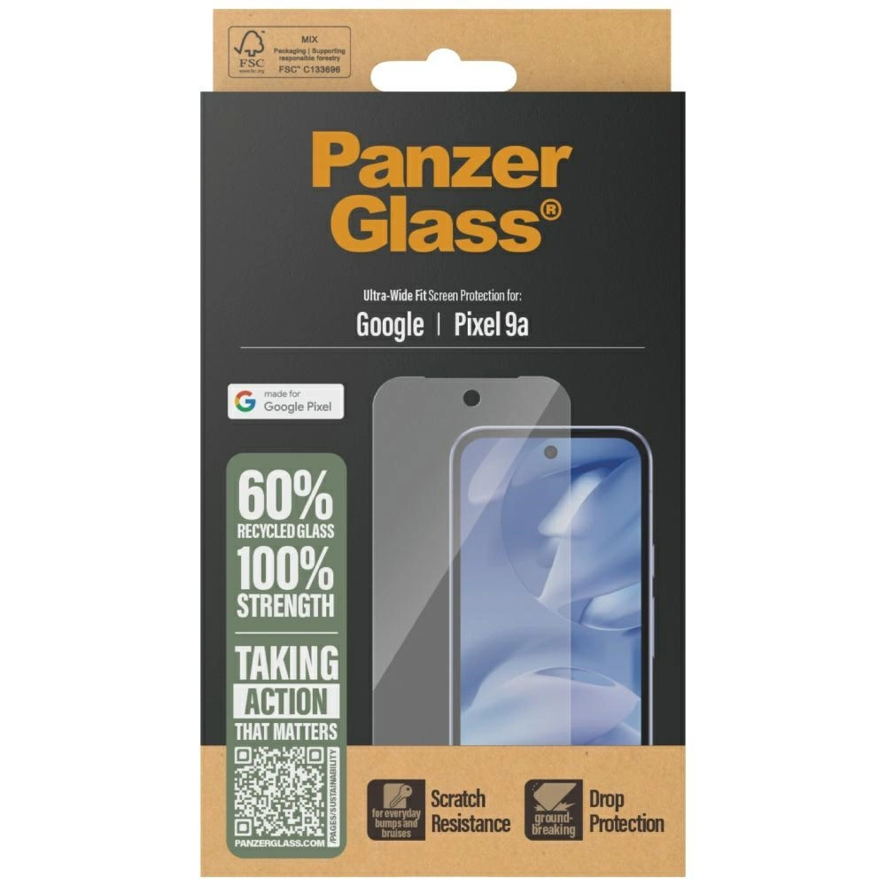 Защитное стекло PanzerGlass Ultra-Wide Fit для Google Pixel 9a 5G