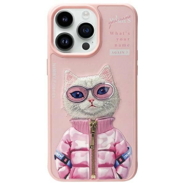 Nimmy Cool&Cute 2.0 Cat vāciņš iPhone 15 Pro Max, rozā