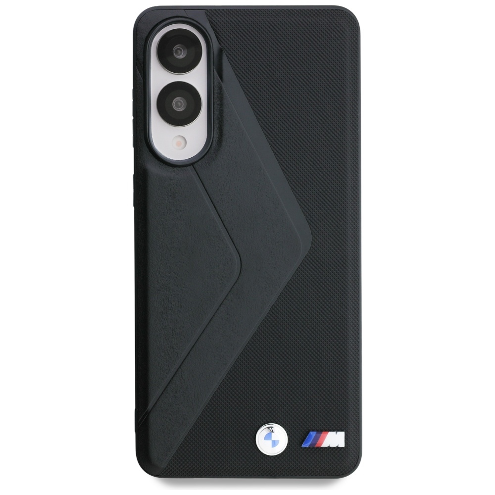 BMW Samsung Galaxy S25 Edge Case Leather Oversized Stripes MagSafe, Black