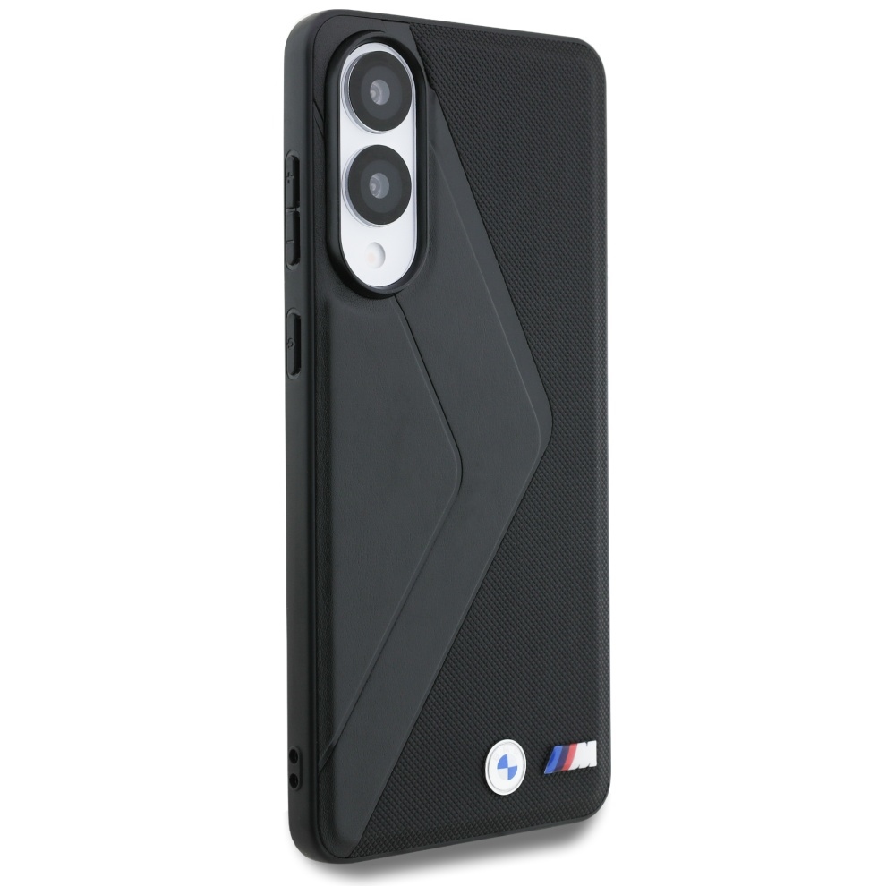 BMW Samsung Galaxy S25 Edge Case Leather Oversized Stripes MagSafe, Black