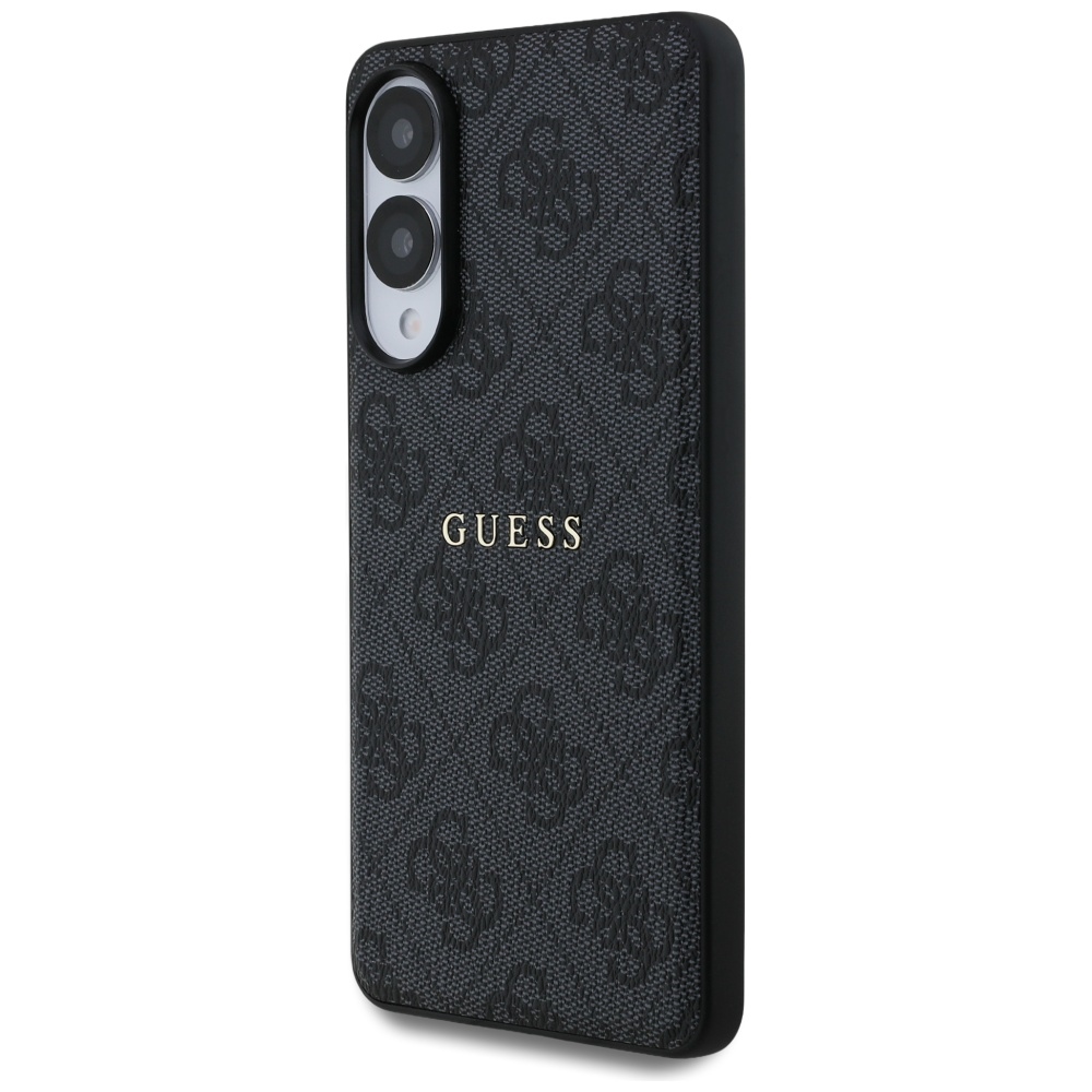 Guess Samsung Galaxy S25 Edge Case 4G Ring Classic Logo MagSafe, Black