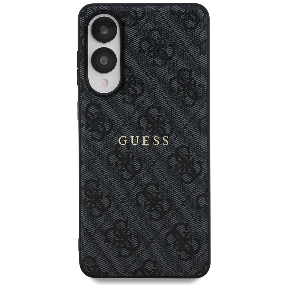 Guess Samsung Galaxy S25 Edge Case 4G Ring Classic Logo MagSafe, Black