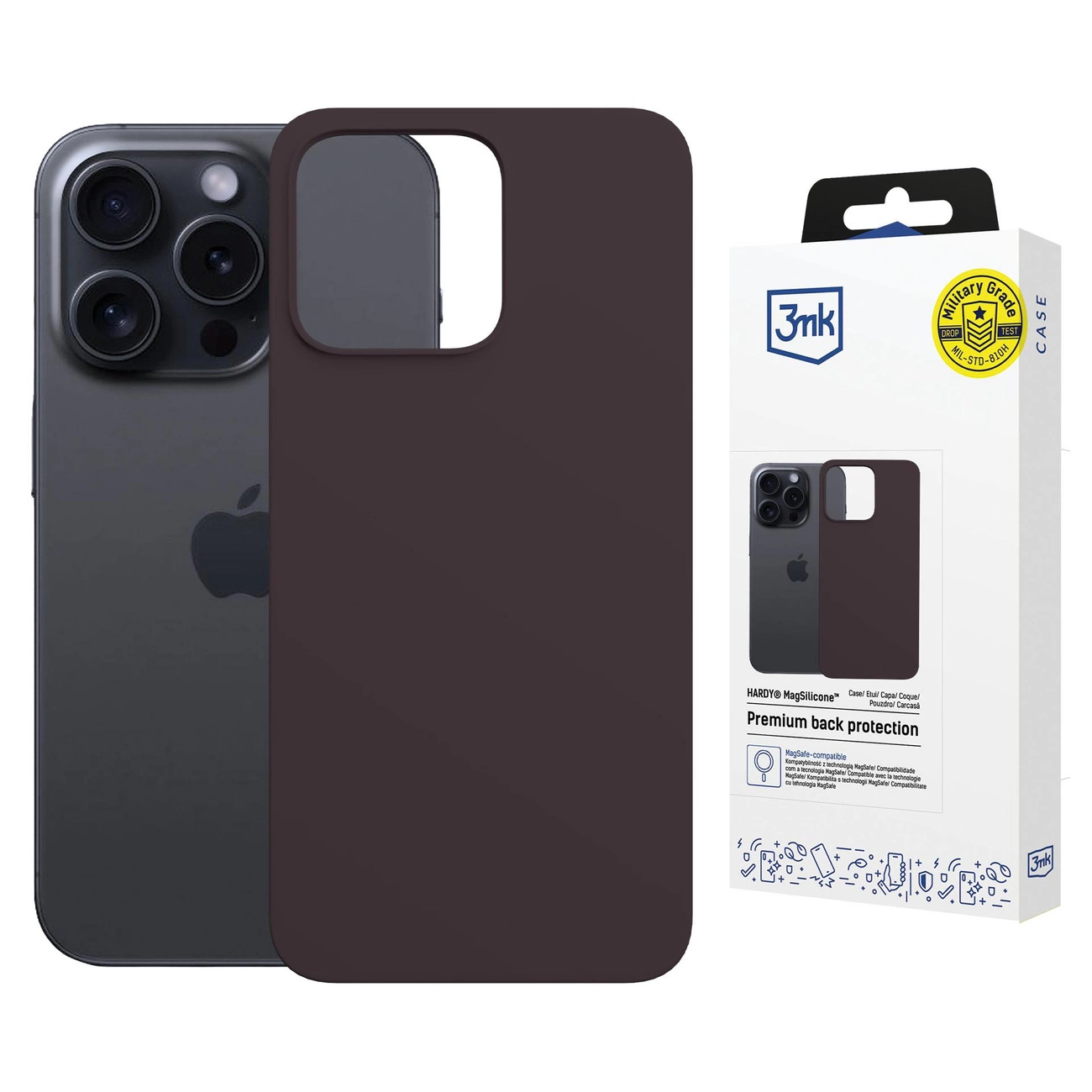 3mk Hardy MagSilicone Phone Case Cover iPhone 14 Pro Max - Purple