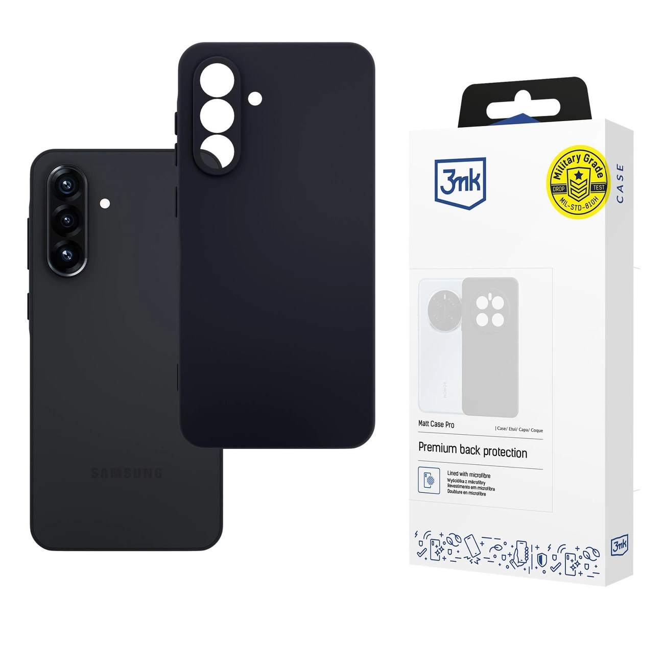 3mk Matt Case Pro Samsung Galaxy A36 vāciņš, matēts melns